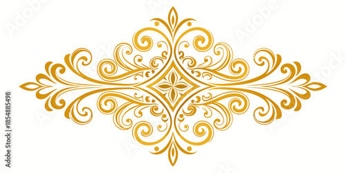 Elegant golden ornamental design, vector