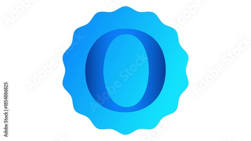 Professional animation of the letter O in a modern typography style. Perfect for education, alphabet concepts, branding videos, presentations and creative motion design projects.