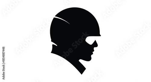 A striking silhouette of a person s head and shoulders showcasing a minimalist and modern design aesthetic