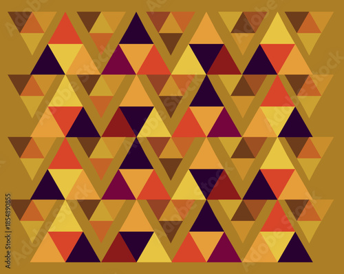 Vector illustration of multicolor triangle pattern