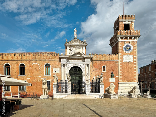 Entrance of the venetian Arsenal at Campo de l’Arsenal, Venice, Italy