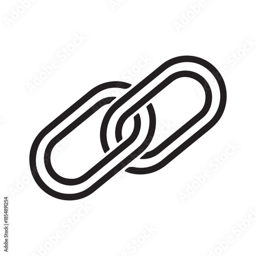 Chain Link Connection Icon for Hyperlink and Security