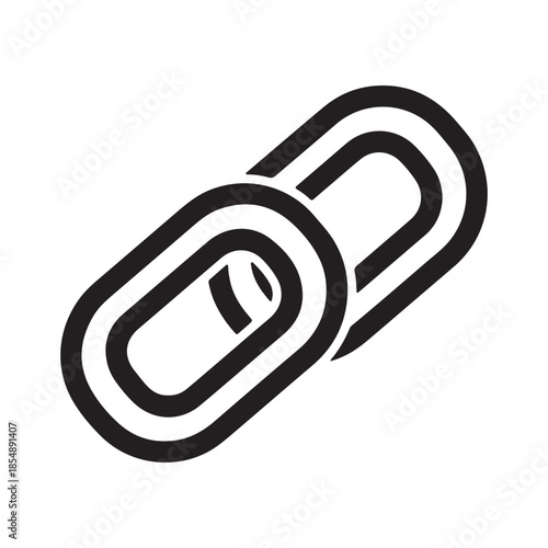 Chain Link Connection Icon for Hyperlink and Security
