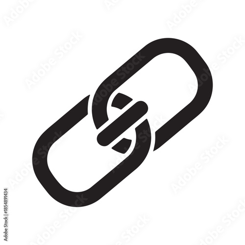 Chain Link Connection Icon for Hyperlink and Security