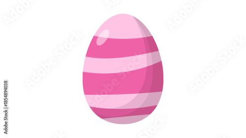 pink easter egg on white background