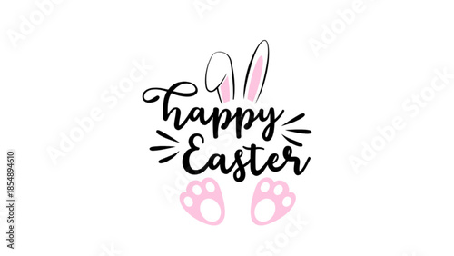 Vector illustration happy easter card