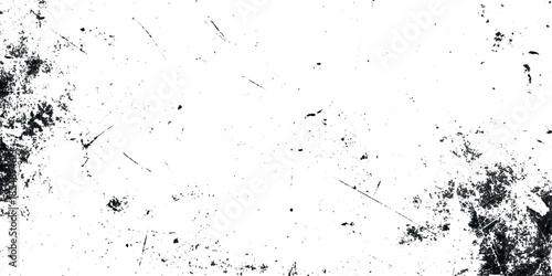 A heavily distressed and textured white background with dark smudges and scratch marks creating a grunge effect