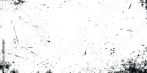 A distressed grepsny white texture with dark corners and scattered scratch marks creates an aged vintage effect