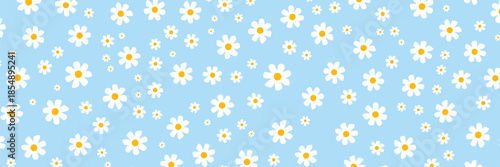 Daisy flower vector pattern illusration floral background eps 10.