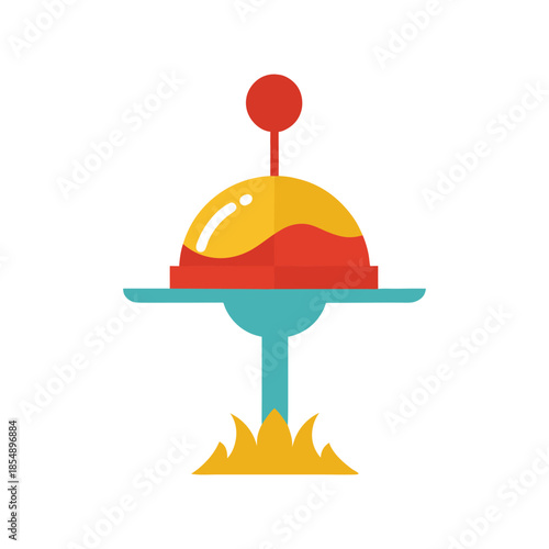 Kitchen measuring cup flat design cooking and baking measurement tool on white background Vector illustration