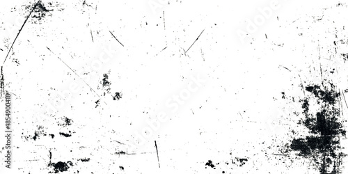 An abstract white and black textured background with scratches and smudges resembling a distressed surface