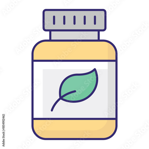 Herbal Medicine Vector Icon which can easily modify or edit