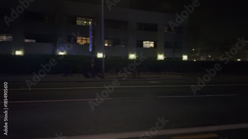 Slow motion. UK ambulance service, nighttime.