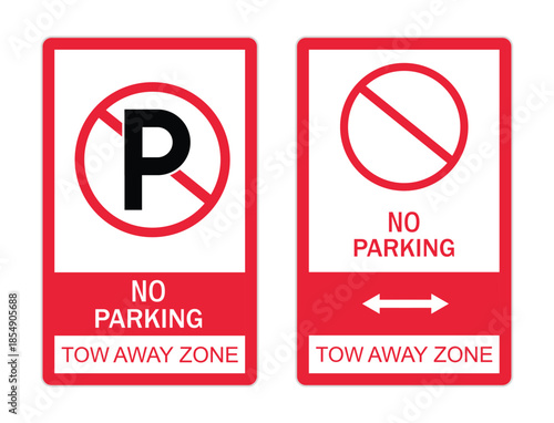 No parking sign design for templates. vector illustration