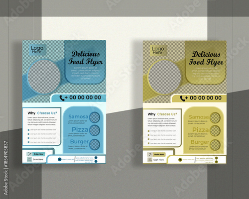 Delicious Food Flyer Design Template, a4 size Food Flyer  Template, Simple Layout