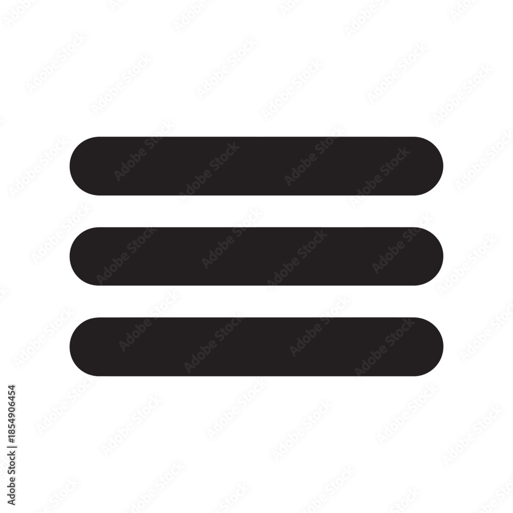 Fototapeta premium Minimalist Hamburger Menu Navigation Icon