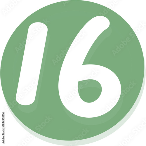 Green number 16