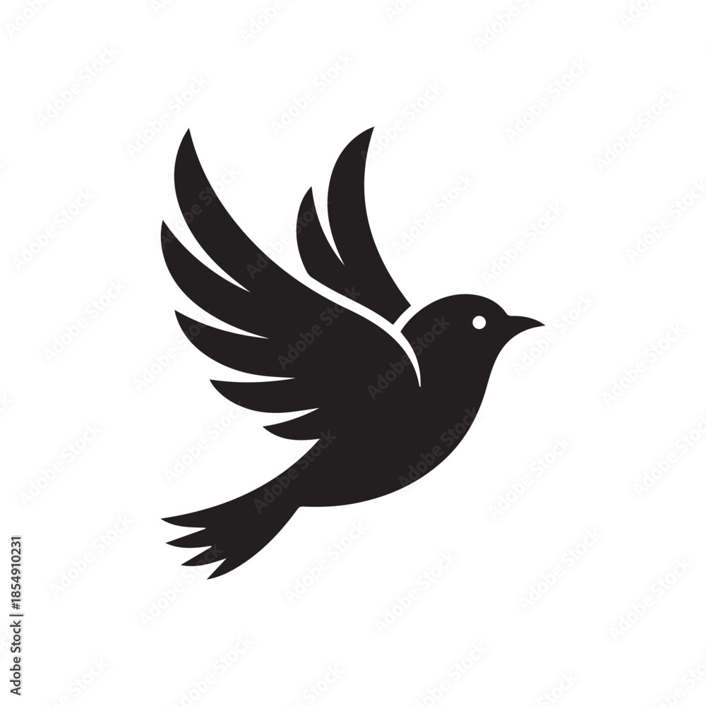 Obraz premium Elegant Silhouette Bird Design.