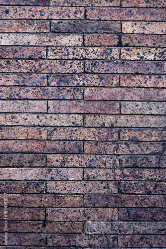 Vintage Backdrop: Old Brick Wall With Weathered Texture And Horizontal Pattern