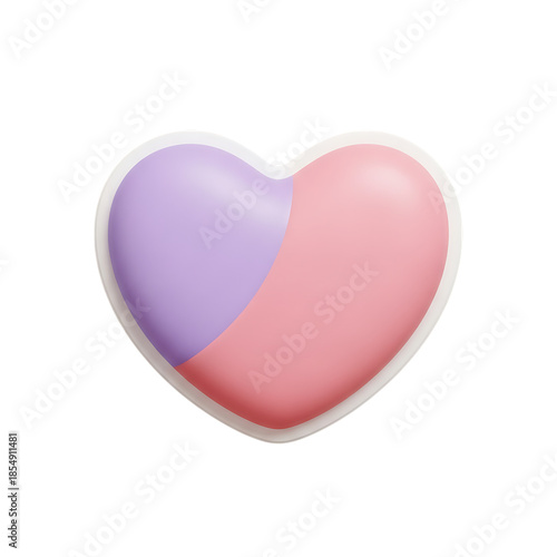 Colorful heart icon isolated on transparent background