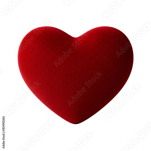 Red heart icon isolated on transparent background