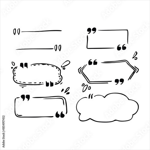 Hand drawn quote box frames