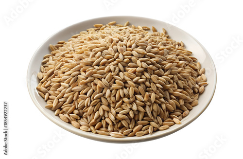 Rye on a plate isolated with a transparent background