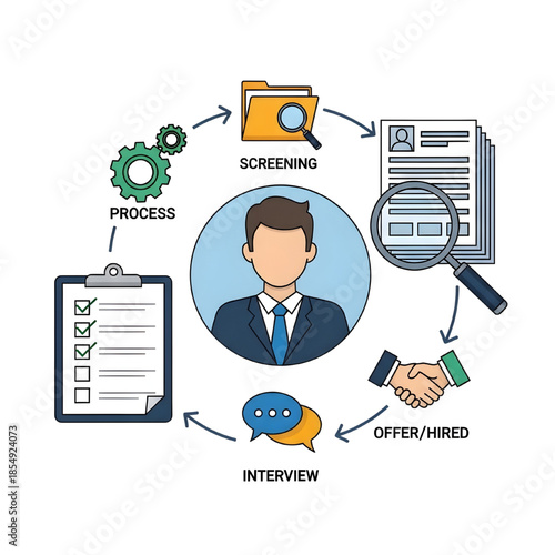 Human resources recruitment screening and candidate evaluation