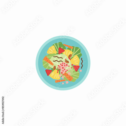 asinan indonesian pickled salad flat icon