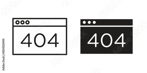 404 Error icons or logo design isolated sign symbol vector illustration - high quality line style vector