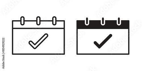 Appointment icons or logo design isolated sign symbol vector illustration - high quality line style vector