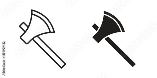 Axe icons or logo design isolated sign symbol vector illustration - high quality line style vector