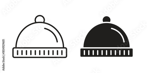 Baby hat icons or logo design isolated sign symbol vector illustration - high quality line style vector