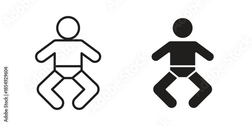 Baby icons or logo design isolated sign symbol vector illustration - high quality line style vector