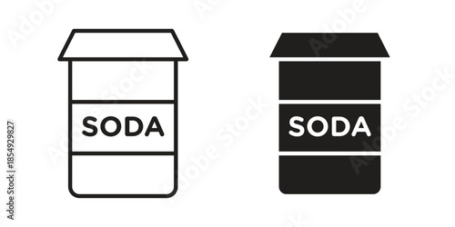 baking soda icons or logo design isolated sign symbol vector illustration - high quality line style vector