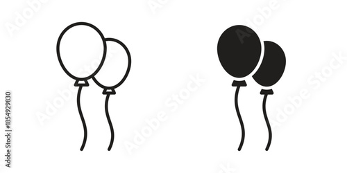 Balloon icons or logo design isolated sign symbol vector illustration - high quality line style vector