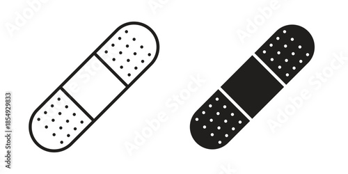 Band aid icons or logo design isolated sign symbol vector illustration - high quality line style vector