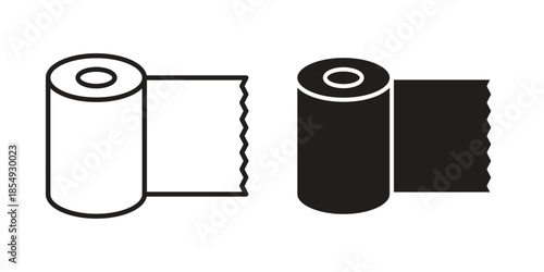 Bandage roll icons or logo design isolated sign symbol vector illustration - high quality line style vector