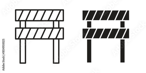 Barrier icons or logo design isolated sign symbol vector illustration - high quality line style vector