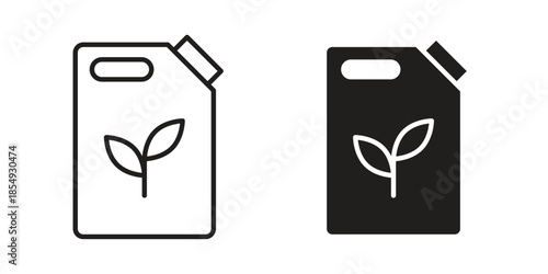 Biofuel canister icons or logo design isolated sign symbol vector illustration - high quality line style vector