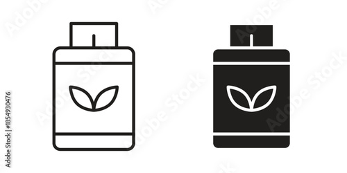 Biogas icons or logo design isolated sign symbol vector illustration - high quality line style vector