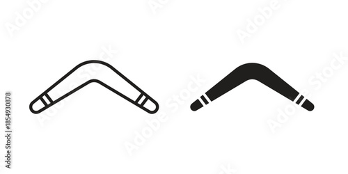 Boomerang icons or logo design isolated sign symbol vector illustration - high quality line style vector