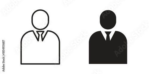Businessman icons or logo design isolated sign symbol vector illustration - high quality line style vector