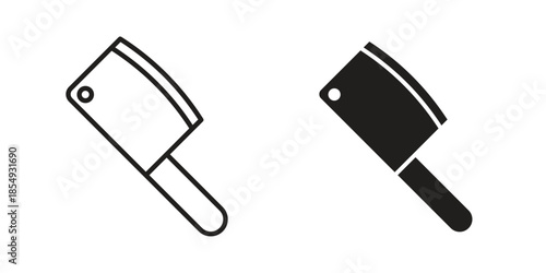 Butcher knife icons or logo design isolated sign symbol vector illustration - high quality line style vector