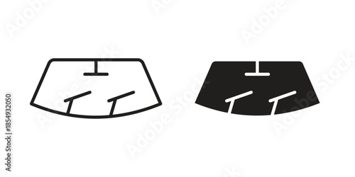 car windscreen icons or logo design isolated sign symbol vector illustration - high quality line style vector