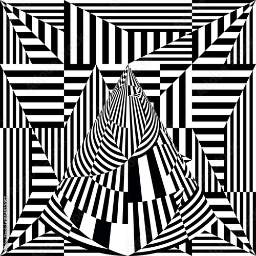 op art modern background, creative dynamic pattern, original vector composition