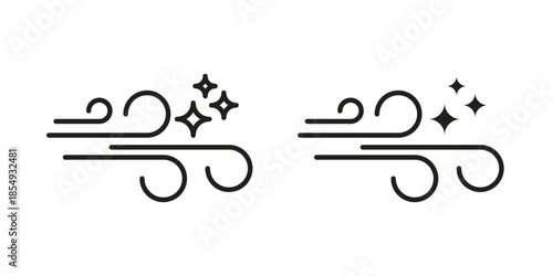 Clean Air icons or logo design isolated sign symbol vector illustration - high quality line style vector