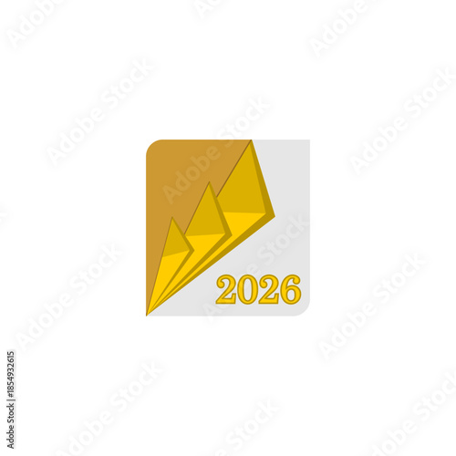 Modern Golden Pyramids Representing Growth and Future for 2026