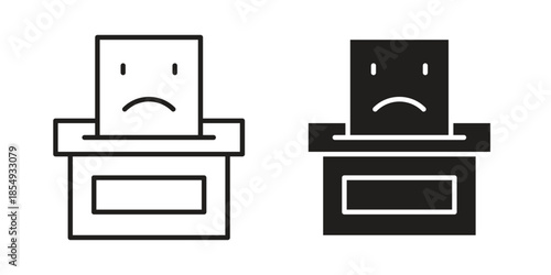 Complaint box icons or logo design isolated sign symbol vector illustration - high quality line style vector