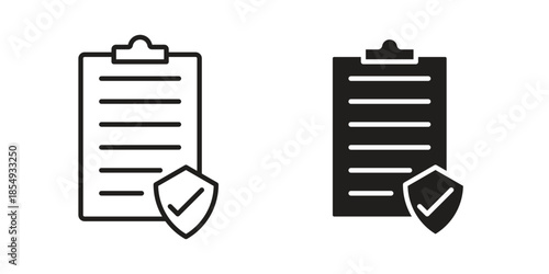 Contract coverage icons or logo design isolated sign symbol vector illustration - high quality line style vector